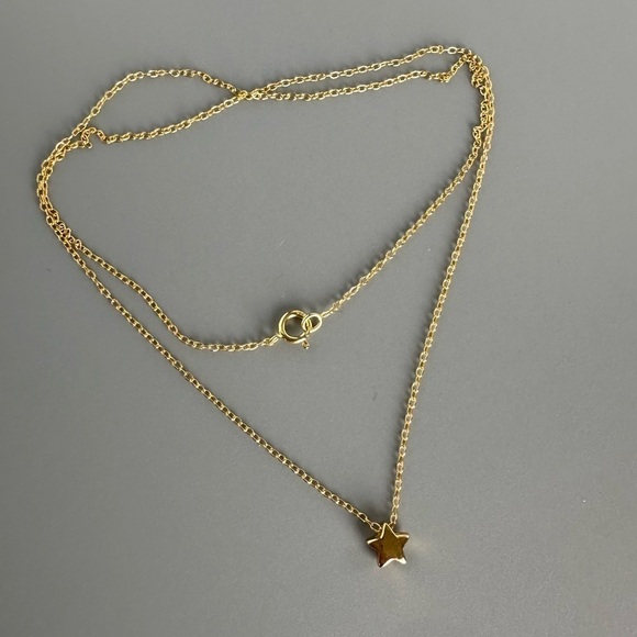 14k Gold Vermeil Star Necklace - Picture 4 of 9